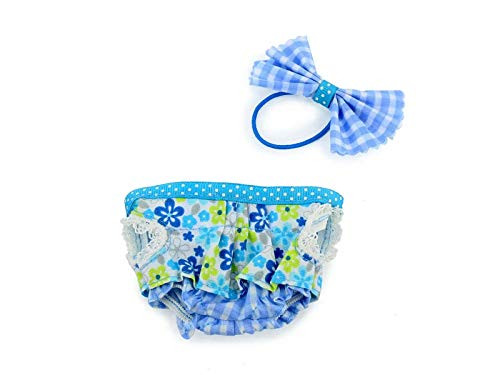 Distroller Ksimerito Blue Dress w/ Flowers and Blue Ribbon - Nerlie Neonate Baby Doll Accesories