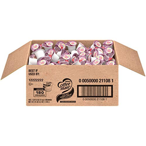 Nestle Coffee mate Coffee Creamer Italian Sweet Crème Liquid Creamer Singles Box of 180 Singles Nestle Coffee mate Coffee Creamer Italian Sweet Crème Liquid Creamer Singles Box of 180 Singles