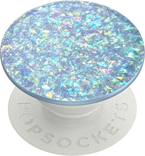 PopSockets  PopGrip with Swappable Top for Phones and Tablets   Iridescent Confetti Ice Blue