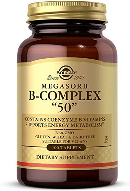 Solgar Megasorb B Complex 50 100 Tablets Solgar Megasorb B Complex 50 100 Tablets