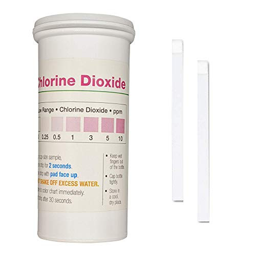 Chlorine Dioxide Single Factor Test Strips  0 10 ppm  Vial of 50 Strips