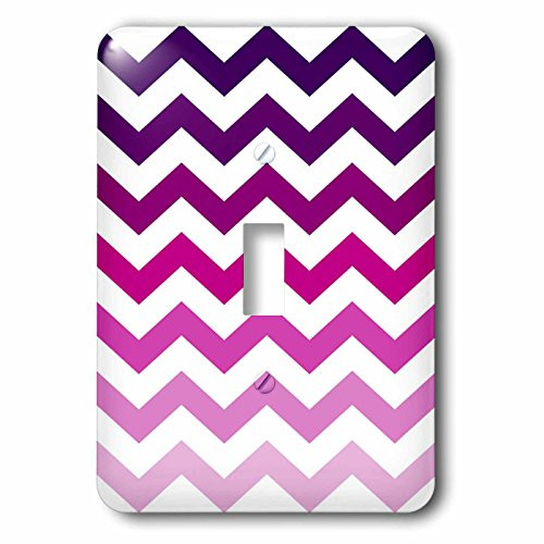 3dRose lsp 163955 1 Chevron Ombre  Purple  Pink Single Toggle Switch