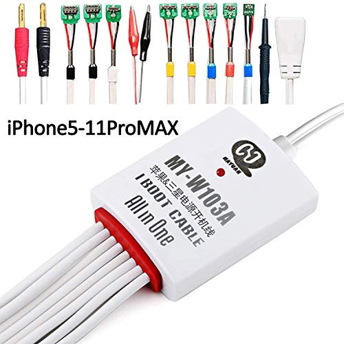 Phone Power Switch Repair Cable for iPhone5S 11ProMAX and Samsung Dedicated Phone Repair Power Test Cable DC Power Supply Test Cable