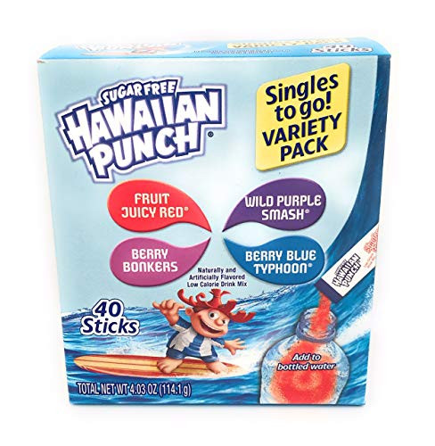 Hawaiian Punch Sugar Free Variety Pack 4 Flavors 40 Sticks 4 03 oz