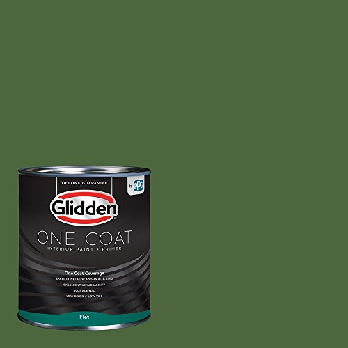 Glidden Interior Paint   Primer  Green Mountain Forest  One Coat  Flat  1 Quart