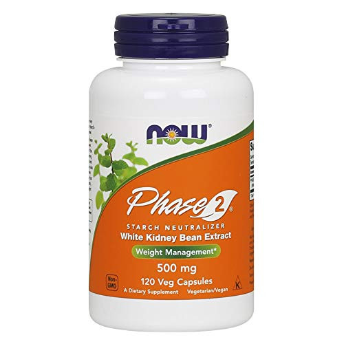 NOW Supplements  Phase 2®  White Kidney Bean Extract  500 mg  Weight Management*  120 Veg Capsules