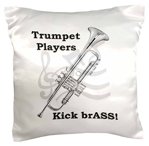 3dRose pc 1024 1 Trumpet Players Kick Brass Pillow Case  16 by 16