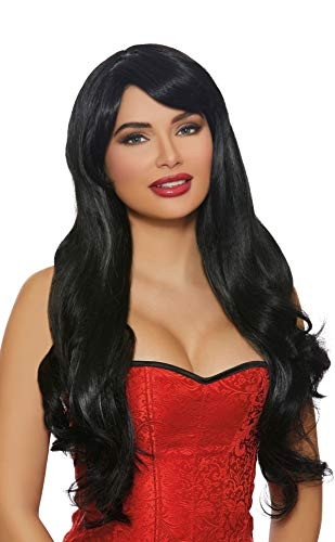 Dreamgirl Women s Long Wavy Black Wig  One Size