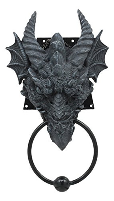 Ebros Ancient Horned Dragon Head Door Knocker Myths And Legends Dungeons And Dragons Home Decor Figurine Ebros Ancient Horned Dragon Head Door Knocker Myths And Legends Dungeons And Dragons Home Decor Figurine