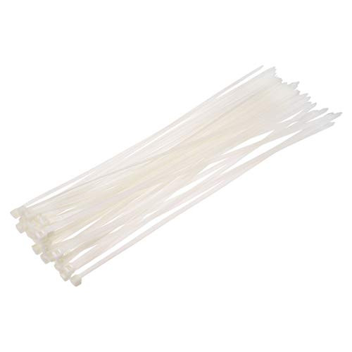 uxcell 40pcs Cable Zip Ties 22 Inch x 0 35 Inch Self Locking Nylon Tie Wraps White