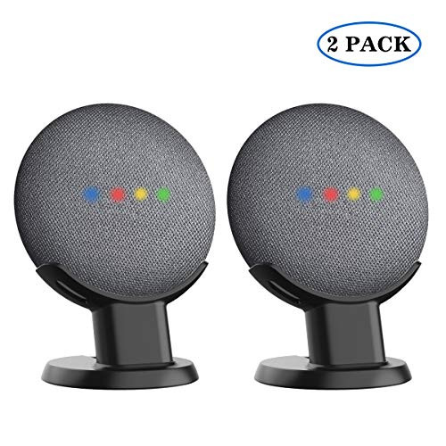 SPORTLINK Pedestal for Nest Mini  2nd Gen  and Google Home Mini  1st Generation  Improves Sound Visibility and Appearance   A Must Have Mount Holder Stand for Nest Mini  2nd Gen   Home Mini  2 Pack