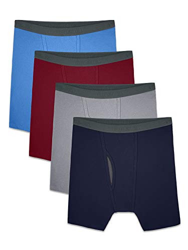 Fruit of the Loom Men s Premium COOLZONE Boxer Briefs  Assorted  4 Pack   X Large