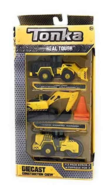 Tonka Real Tough Diecast Construction Crew - 3 Pack (Front Loader, Excavator, and Steam Roller) Tonka Real Tough Diecast Construction Crew - 3 Pack (Front Loader, Excavator, and Steam Roller)