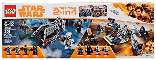 Star Wars 66596 Super Battle Pack 2 In 1 Includes 75206 Jedi & Clone Troopers & 75207 Imperial Patrol Pack, 1.54 Lb