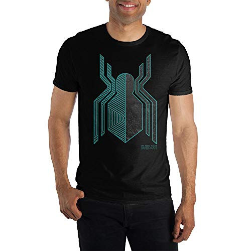 Marvel Spider Man  Far From Home Stealth Suit Symbol Short Sleeve T Shirt Medium