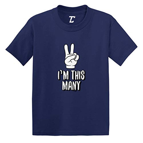 I m This Many 2   Two Year Old Birthday Infant Toddler Cotton Jersey T Shirt  Navy  2T I m This Many 2   Two Year Old Birthday Infant Toddler Cotton Jersey T Shirt  Navy  2T