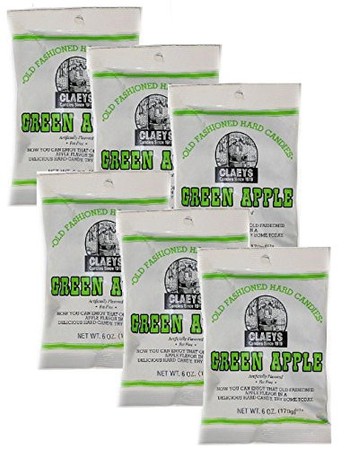 Claey s Green Apple Hard Candy 6 pack   6 oz bags