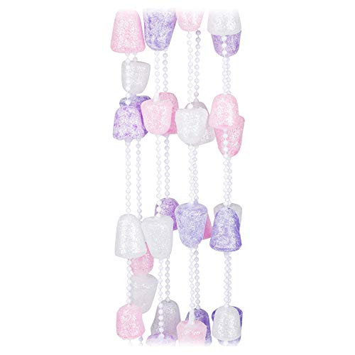 Kurt Adler PINK  PURPLE AND WHITE GLITTERED GUM DROP GARLAND