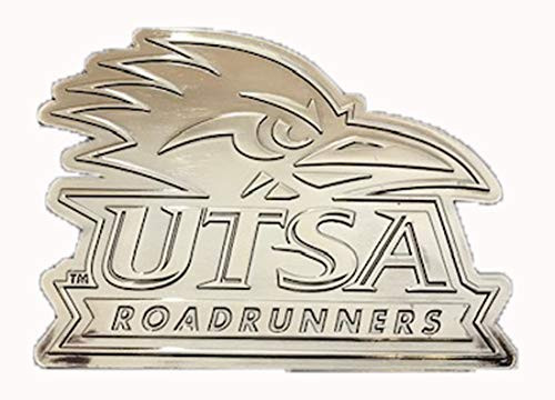 University of Texas at San Antonio UTSA Roadrunners Antique Nickel Auto Emblem 4 x 2 75 Inches