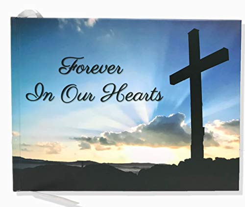 JC Classics Funeral Guest Book   Memorial Guest Book   Guest Book Hardcover for Funeral   Guestbook for Sign in  Condolence  Celebration of Life Memorial Service