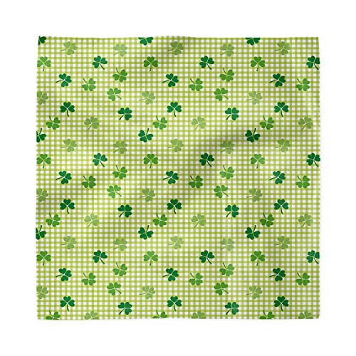 Ambesonne Irish Decorative Napkins Set of 4 Checkered Retro Shamrocks Satin Fabric for Brunch Dinner Buffet Party 12 x 12 Green Yellow Ambesonne Irish Decorative Napkins Set of 4 Checkered Retro Shamrocks Satin Fabric for Brunch Dinner Buffet Party 12 x 12 Green Yellow