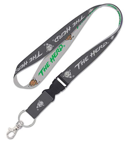 NCAA Marshall University Thundering Herd Premium Lanyard Key Chain  Charcoal Edition