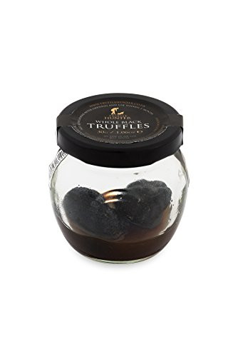 TruffleHunter Whole Black Truffles  Tuber Aestivum  Preserved in Brine  1 06 Oz    Truffle Mushroom Gourmet Food   Vegan Vegetarian Kosher   Gluten Free   No MSG and Non GMO