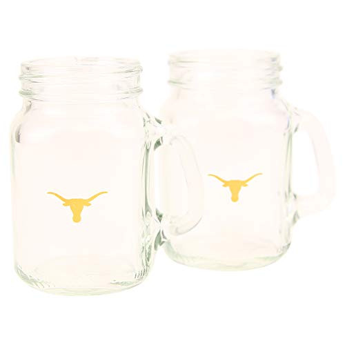 NCAA 4oz Mini Mason Jar Cordial Shot Glass 2 Pack  Texas Longhorns