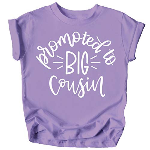 Promoted to Big Cousin T Shirts for Toddler Girls Fun Family Outfits Purple Shirt