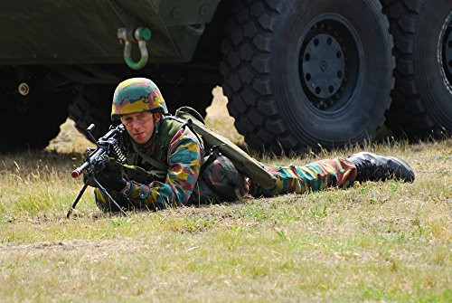 Posterazzi PSTJAE100334M Leopoldsburg Belgium   Infantry soldiers of the Belgian Army  Land Component  during a training exercise Poster Print  17 x 11