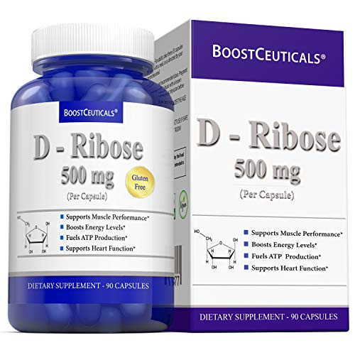 D Ribose  Vegan   No Additives    Pure Non GMO   Gluten Free  1500 mg Daily Dose  Ideal Muscle Relaxer Pills for Muscle Recovery Energy   Endurance  90 500 mg Capsules