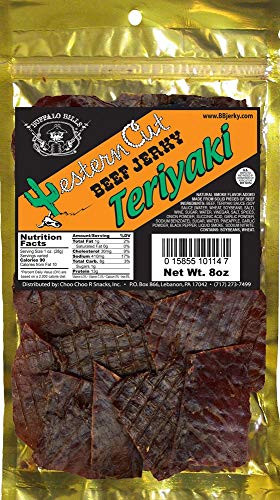 Buffalo Bills 8oz Teriyaki Western Cut Beef Jerky Pack  thin sliced teriyaki beef jerky