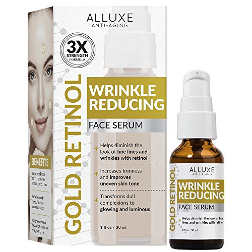 Alluxe Clinicals Wrinkle Reducing Gold Retinol Serum  1oz   30ml