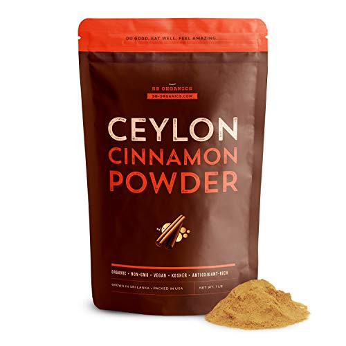 SB Organics Ceylon Cinnamon Powder 1 LB Bag of Organic Kosher Non GMO Pure Ground Cinnamon from Sri Lanka SB Organics Ceylon Cinnamon Powder 1 LB Bag of Organic Kosher Non GMO Pure Ground Cinnamon from Sri Lanka