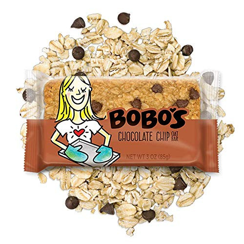 Bobo s Oat Bars  Chocolate Chip  3 oz Bar  6 Pack   Gluten Free Whole Grain Snack and Breakfast Bar