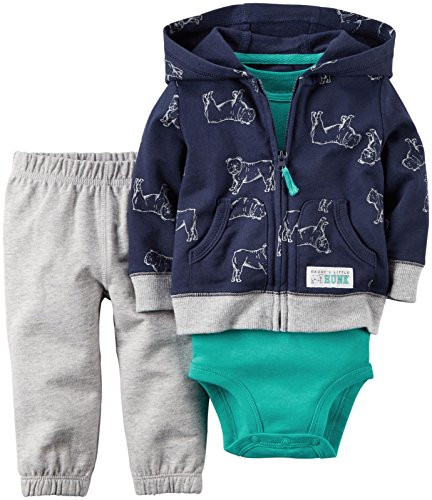 Carter s Baby Boys  2 Piece Cardigan Set 121g372  Dog  New Born