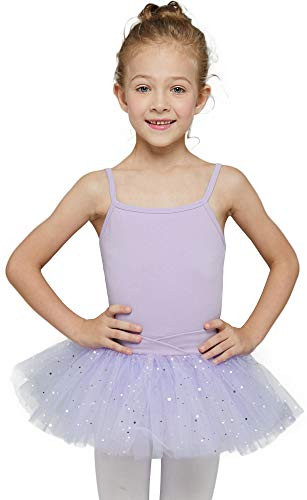MdnMd Purple Camisole Dance Ballet Tutu Leotard Dress Ballerina Outfits for Toddler Girls Dancewear  Age 2 4   2t 3t