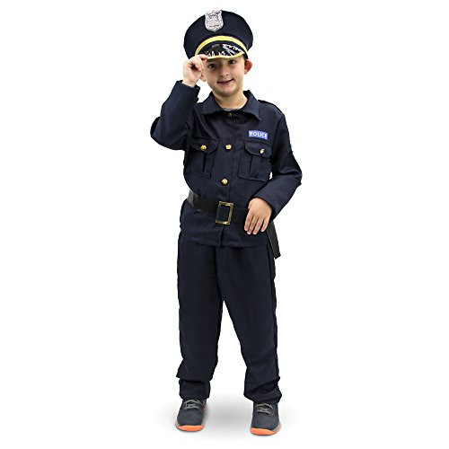 Plucky Police Officer Children s Halloween Costume   Kid Cop Uniform  X Large