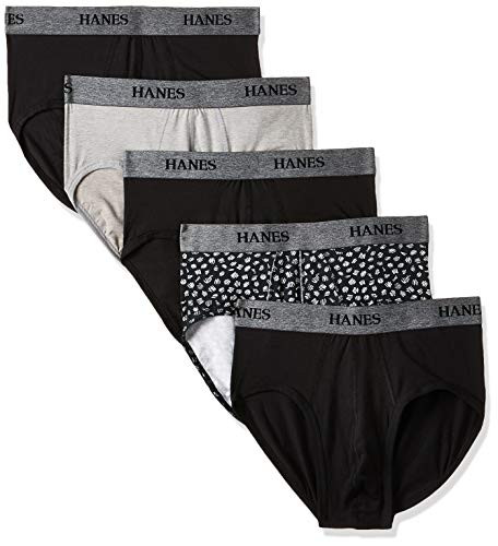 Hanes Ultimate Men s 5 Pack FreshIQ Brief with ComfortFlex Waistband  Assorted  Large