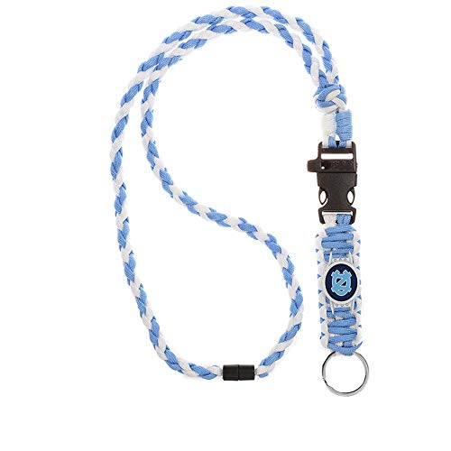 Swamp Fox University of North Carolina UNC Paracord Lanyard with Team Charm  Neck Clasp  and Keychain Release