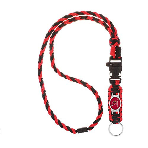 Swamp Fox Arizona Cardinals Paracord Lanyard with Team Charm  Neck Clasp  and Keychain Release