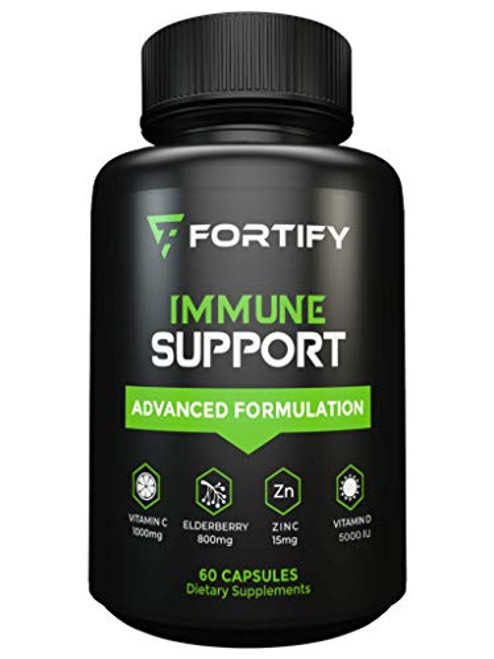Immune System Booster Antioxidant Supplement Elderberry Capsule with Vitamin C Vitamin D Zinc Supports Natural Energy Memory and Stress Relief 60 Capsules Immune System Booster Antioxidant Supplement Elderberry Capsule with Vitamin C Vitamin D Zinc Supports Natural Energy Memory and Stress Relief 60 Capsules