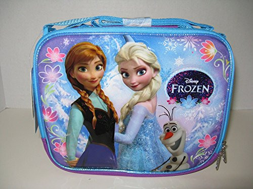 Disney Princess Frozen Elsa And Anna with Snowman Lunch Box   NEW Licensed