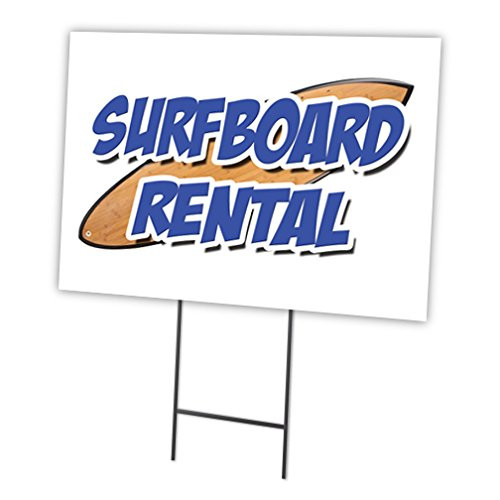 Surfboards Rental  12 x16  Yard Sign   Stake Outdoor Plastic coroplast Window
