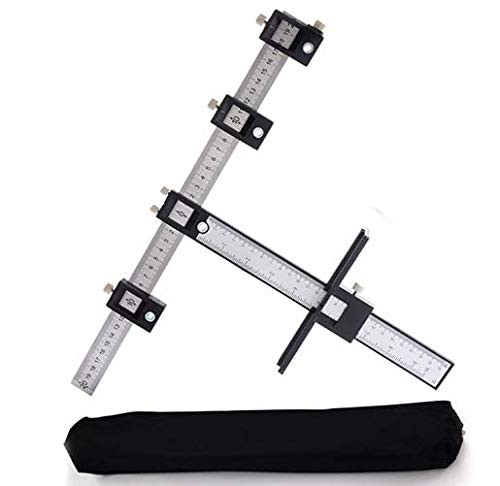 Cabinet Hardware Jig Punch Locator Drill Guide Template Wood Drilling Dowelling for Installation of Handles  Knobs on Doors and Drawer Pull with Center Punch Cabinet Knobs Tool