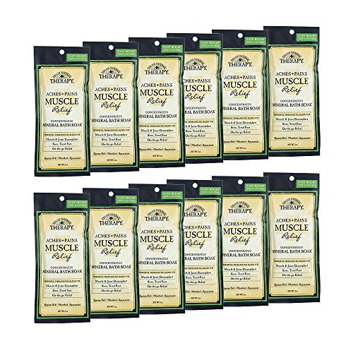 Village Naturals Therapy  Mineral Bath Soak  Aches   Pains Muscle Relief  2 Oz  Pack of 12