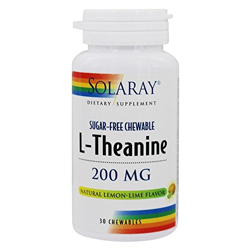 L Theanine 200mg Lemon Lime Solaray 30 Chewable