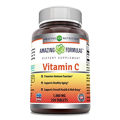 Amazing Formulas Vitamin C 1000 Mg Tablets Non GMO Gluten Free Vegan Promotes Immune Function Supports Healthy Aging Supports Overall Health Well Being 250 Count Amazing Formulas Vitamin C 1000 Mg Tablets Non GMO Gluten Free Vegan Promotes Immune Function Supports Healthy Aging Supports Overall Health Well Being 250 Count