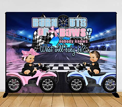 Sensfun Wheeler Burnouts or Bows Gender Reveal Backdrop Boy or Girl Pink or Blue Race Car Baby Shower Party Decorations Banner 7x5ft Motorcycle Photography Background for Gender Reveal Party Supplies Sensfun Wheeler Burnouts or Bows Gender Reveal Backdrop Boy or Girl Pink or Blue Race Car Baby Shower Party Decorations Banner 7x5ft Motorcycle Photography Background for Gender Reveal Party Supplies