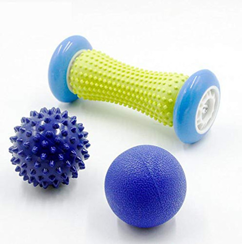 Meichoon Foot Massage Roller Ball for Plantar Fasciitis 1 Foot Roller 1 Smooth Ball and 1 Spiky Massage Balls Set for All Over Body Trigger Point Therapy Muscle DM34P Recovery Stress Relief Meichoon Foot Massage Roller Ball for Plantar Fasciitis 1 Foot Roller 1 Smooth Ball and 1 Spiky Massage Balls Set for All Over Body Trigger Point Therapy Muscle DM34P Recovery Stress Relief